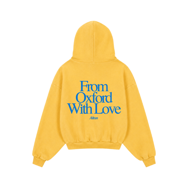 Love Letter From Oxford Yellow Hoodie