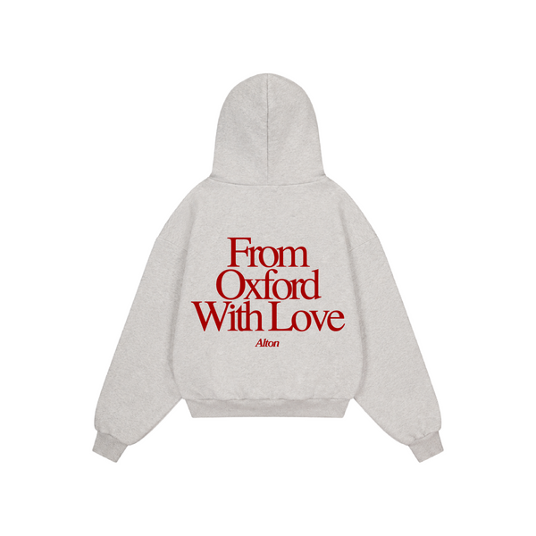 Love Letter From Oxford Gray Hoodie