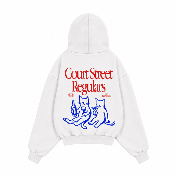 Court Street Regulars White Hoodie