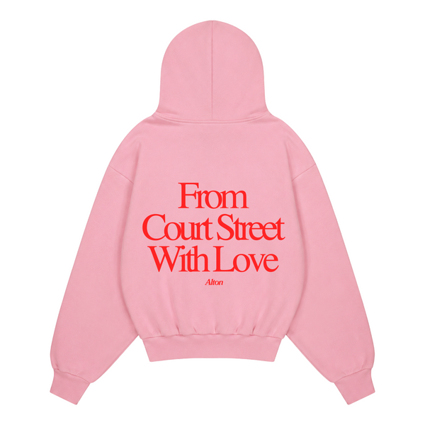 Love Letter From Athens Pink Hoodie