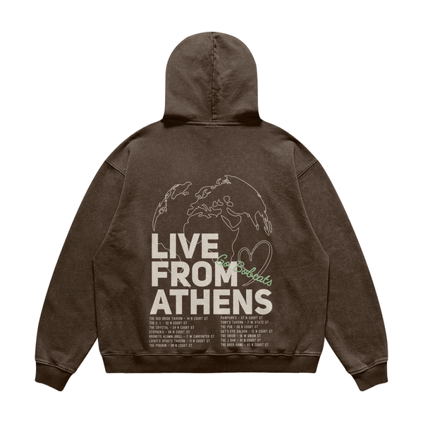 Live From Athens Brown Hoodie