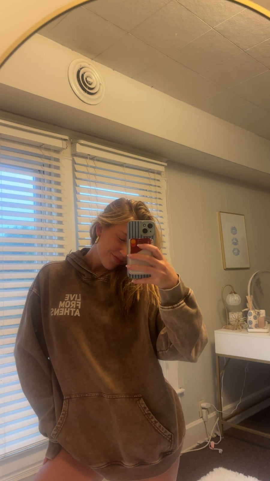 Live From Athens Brown Hoodie