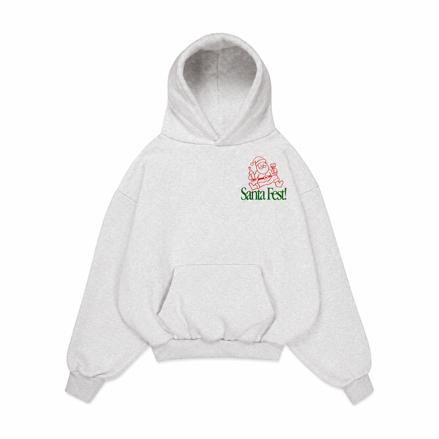 Santa Fest Gray Hoodie