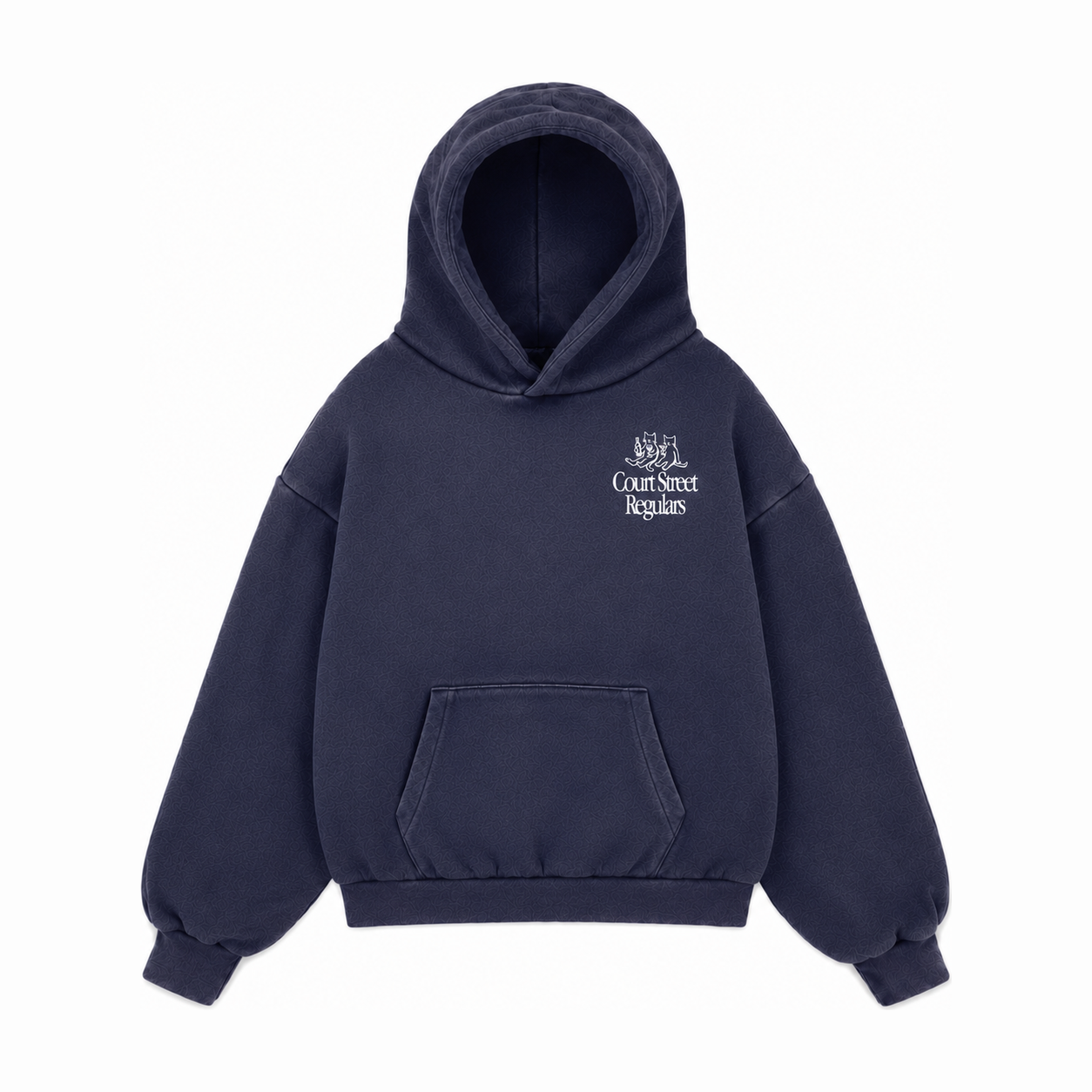 Court Street Regulars Faded Blue Hoodie