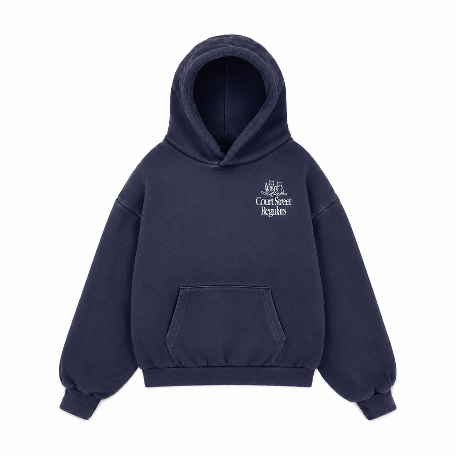 Court Street Regulars Faded Blue Hoodie