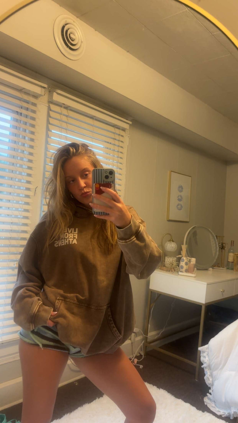 Live From Athens Brown Hoodie