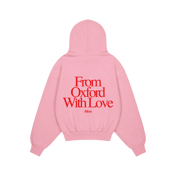 Love Letter From Oxford Pink Hoodie