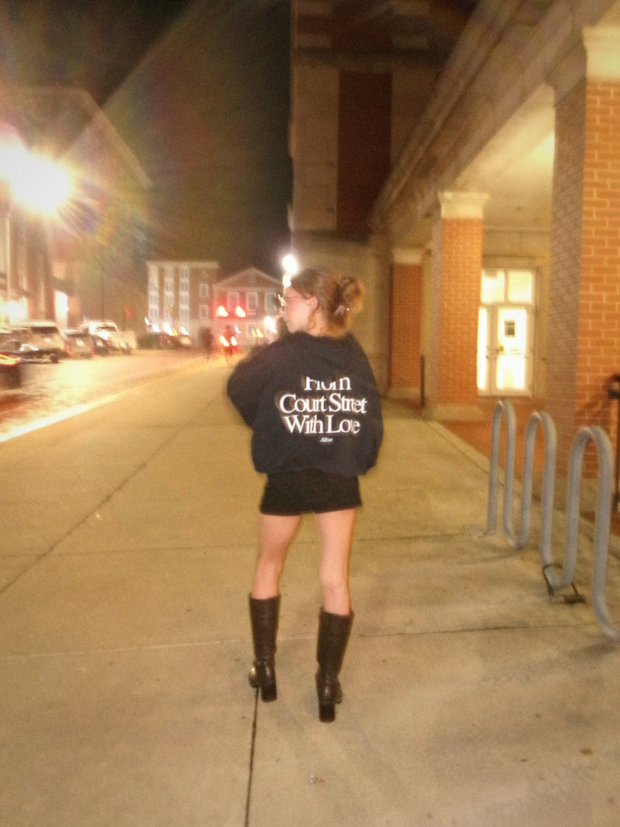 Love Letter From Athens Navy Hoodie