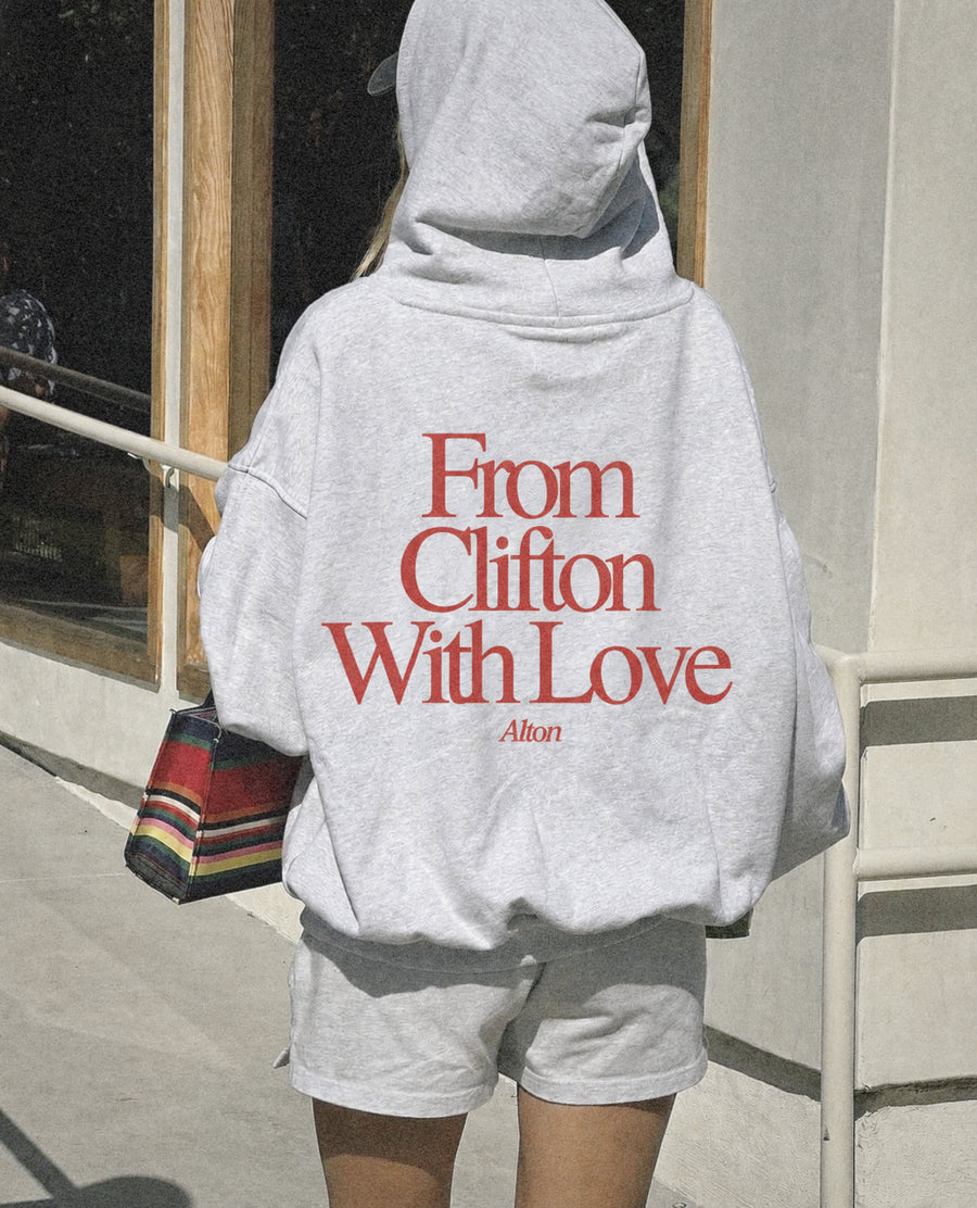 Love Letter From Clifton Gray Hoodie