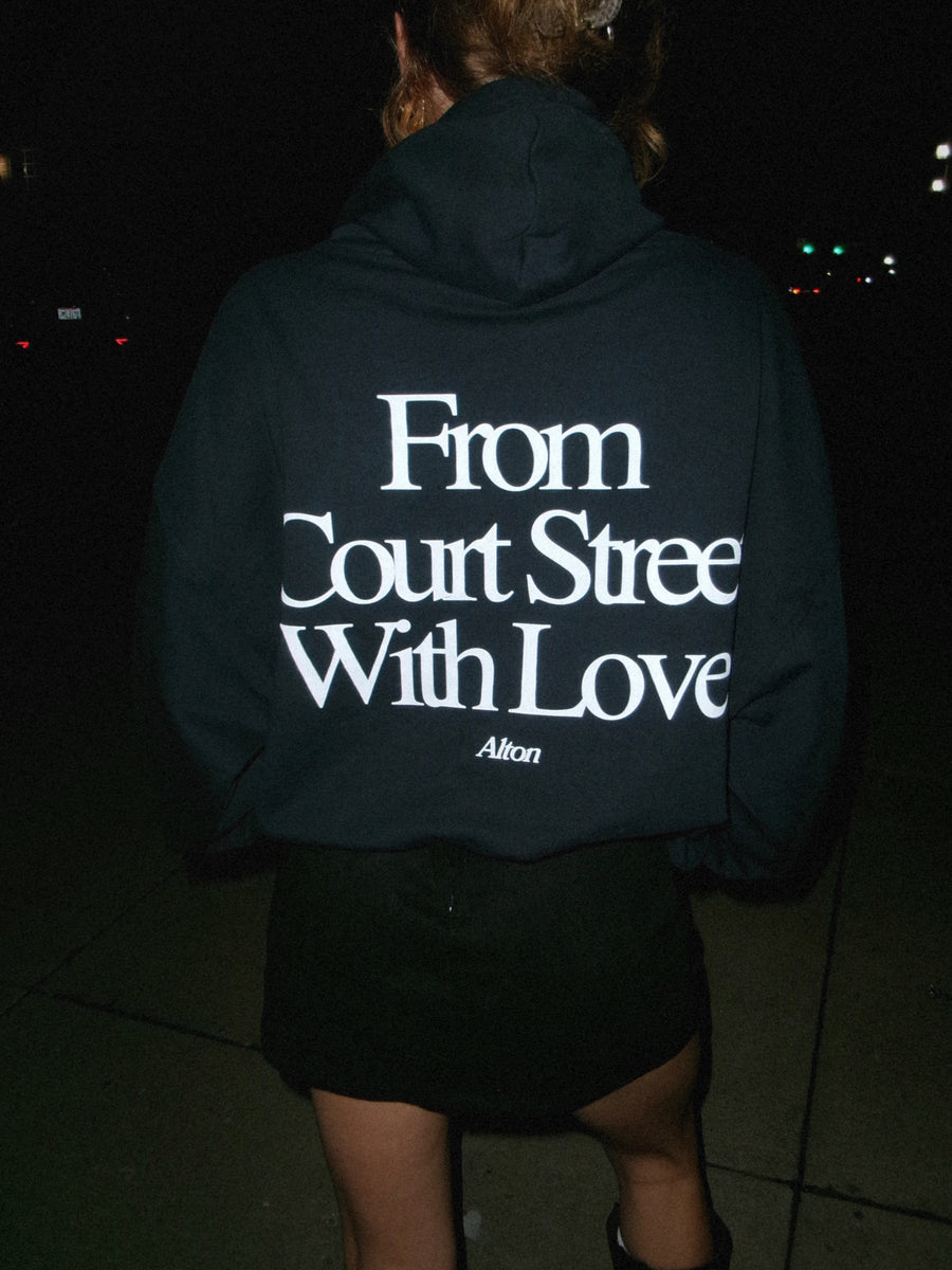 Love Letter From Athens Navy Hoodie