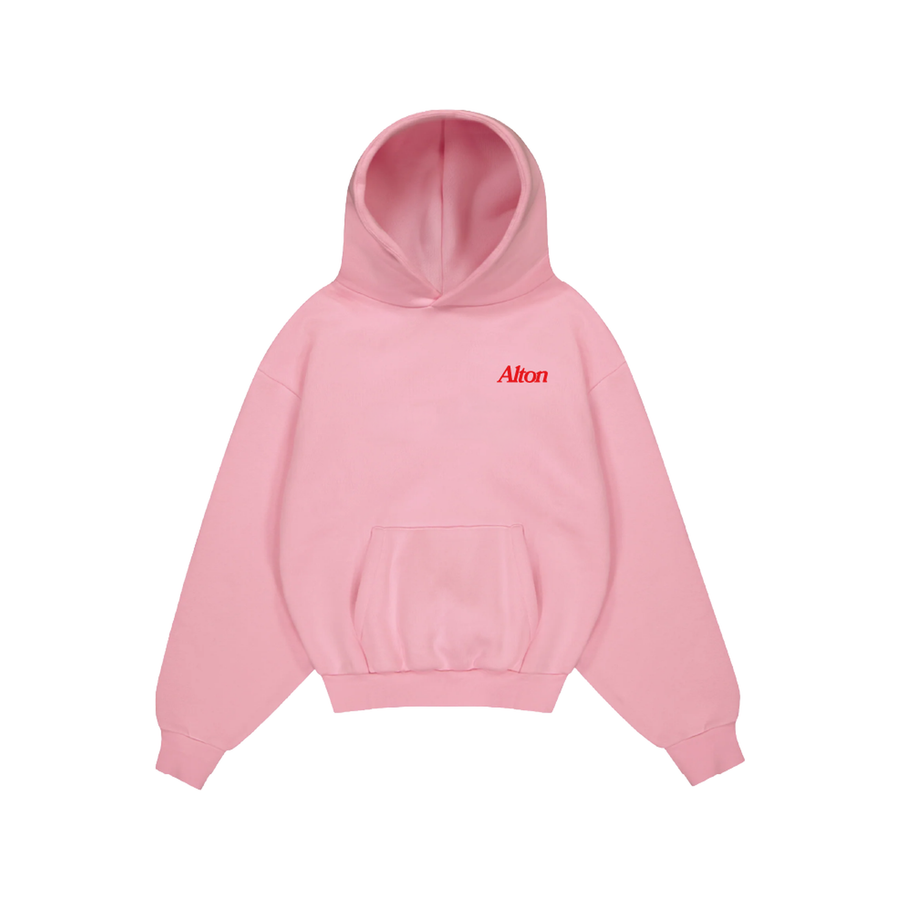Bloomington Love Letter hoodie in Pink, front