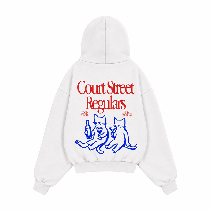 Court Street Regulars White Hoodie