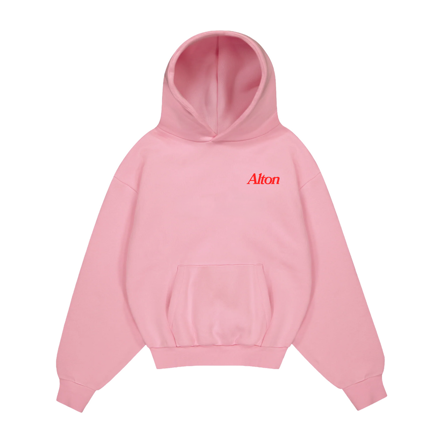 Love Letter From Clifton hoodie in pink, front