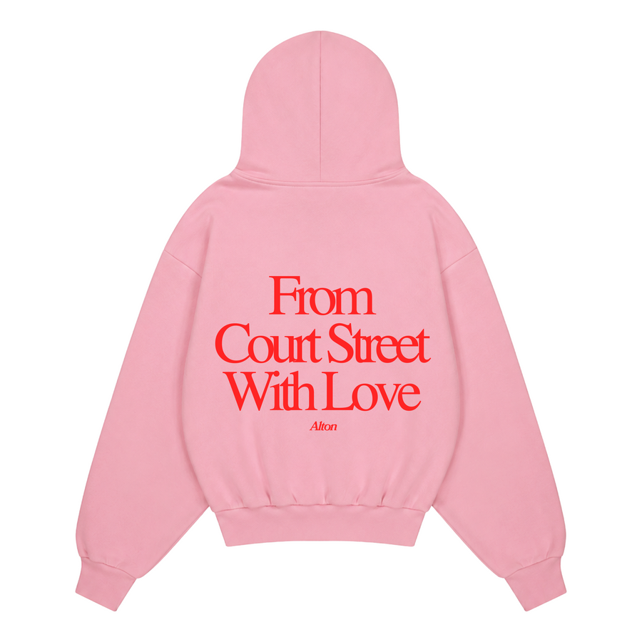 Love Letter From Athens Pink Hoodie