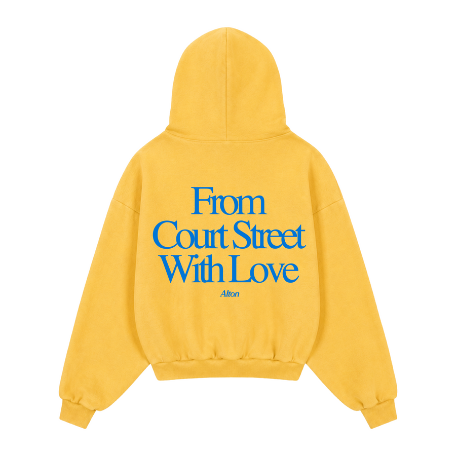 Love Letter From Athens Yellow Hoodie