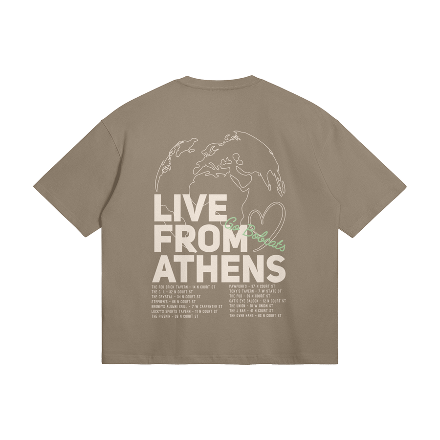 Live From Athens Oversized Tee, front