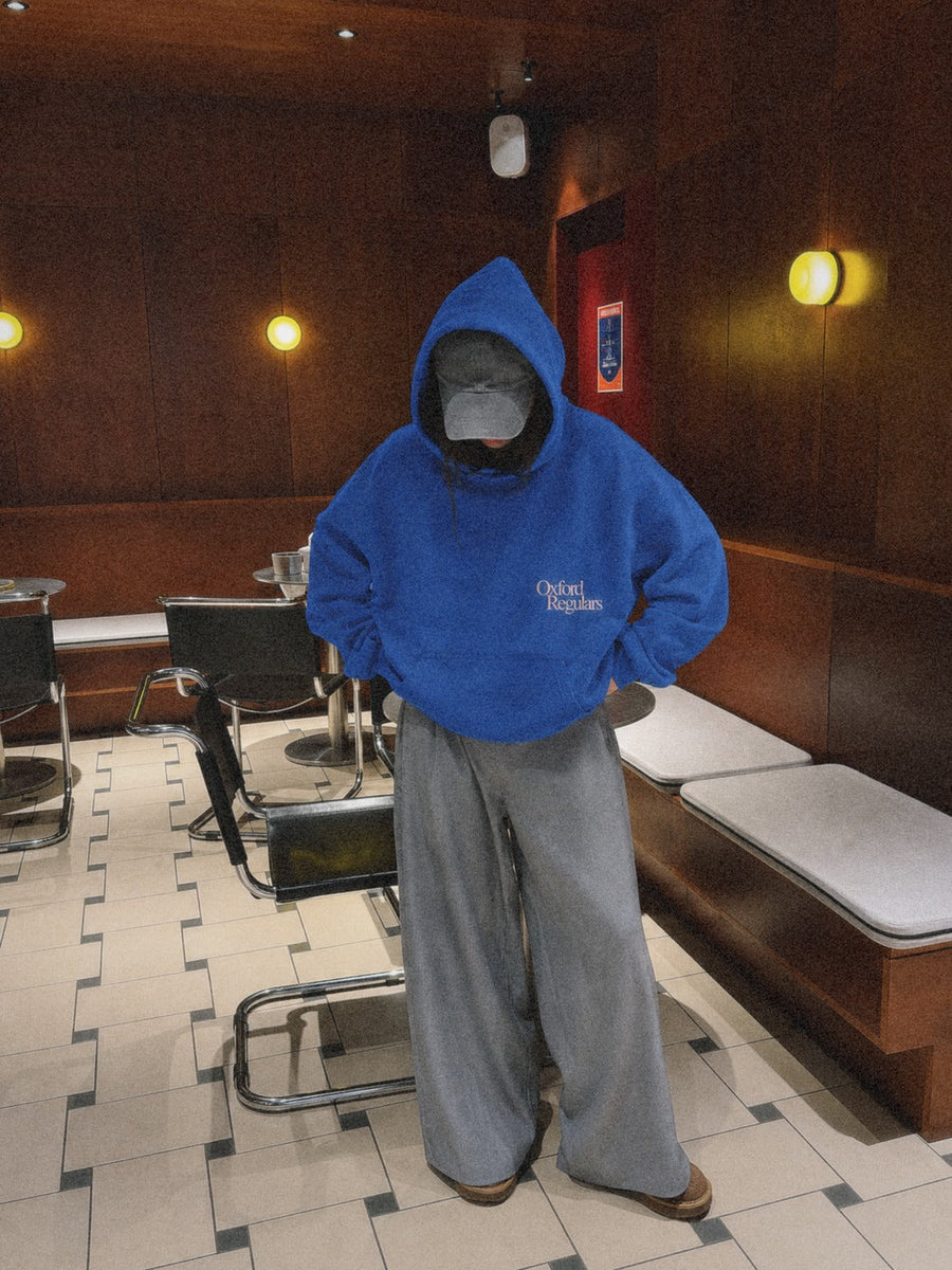 Oxford Regulars lapis blue hoodie — front