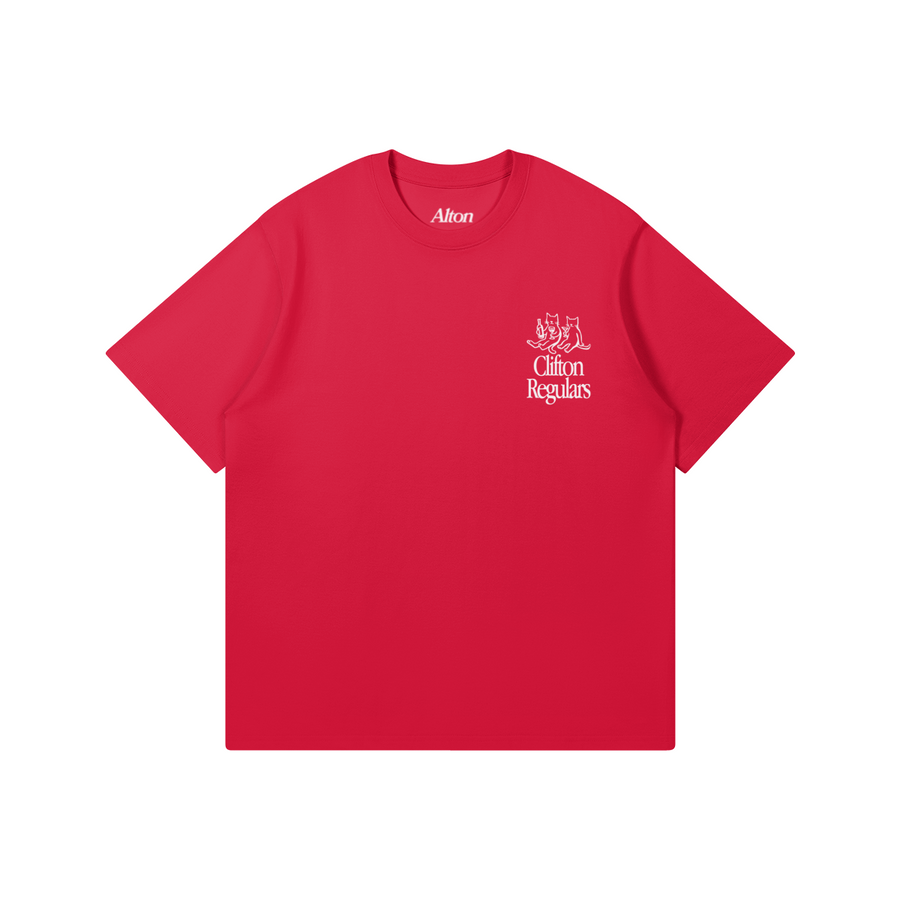 Clifton Regulars Tee Red front
