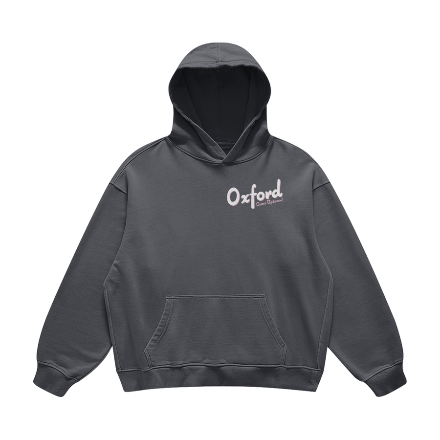 Come Uptown Gray Hoodie in Pink