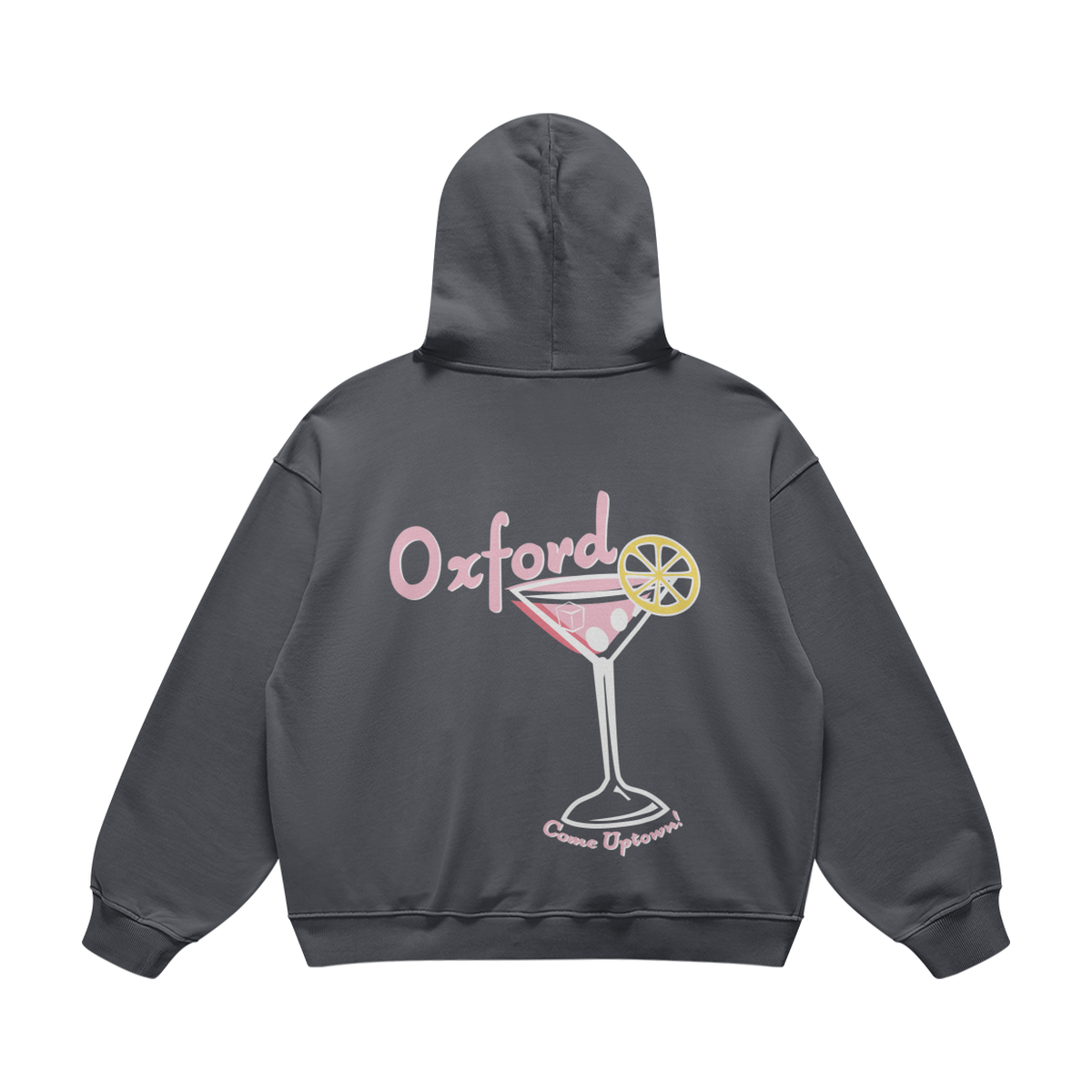 Come Uptown Gray Hoodie in Pink