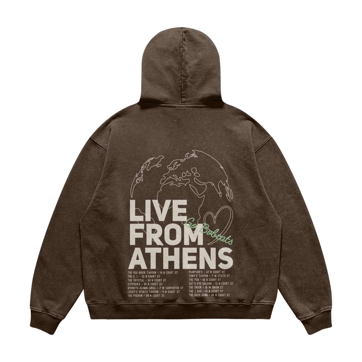 Live From Athens Brown Hoodie