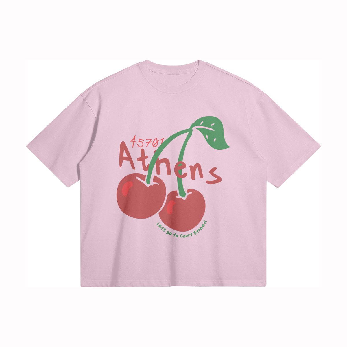 Athens Cherries Pink Tee