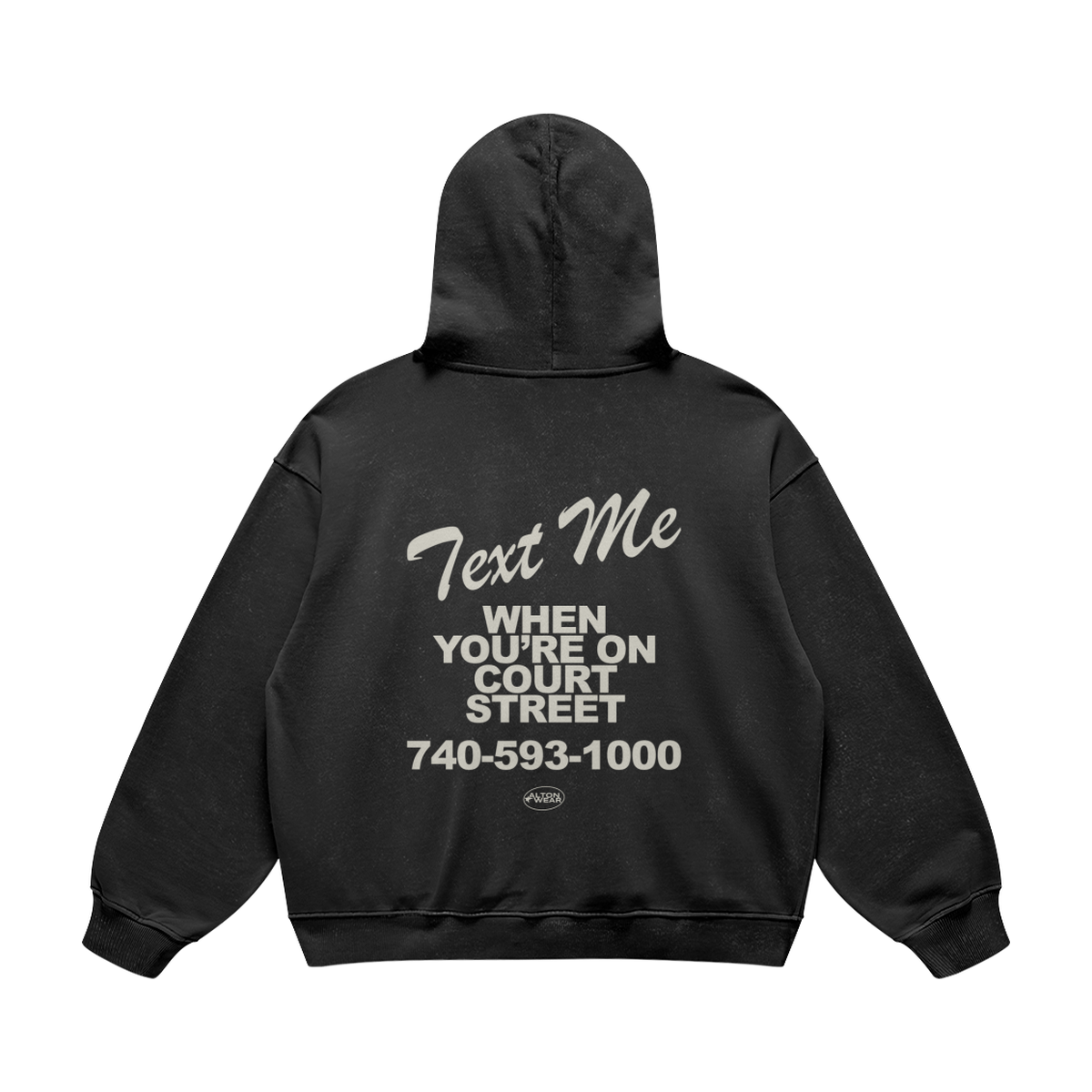 Text Me on Court Black Hoodie